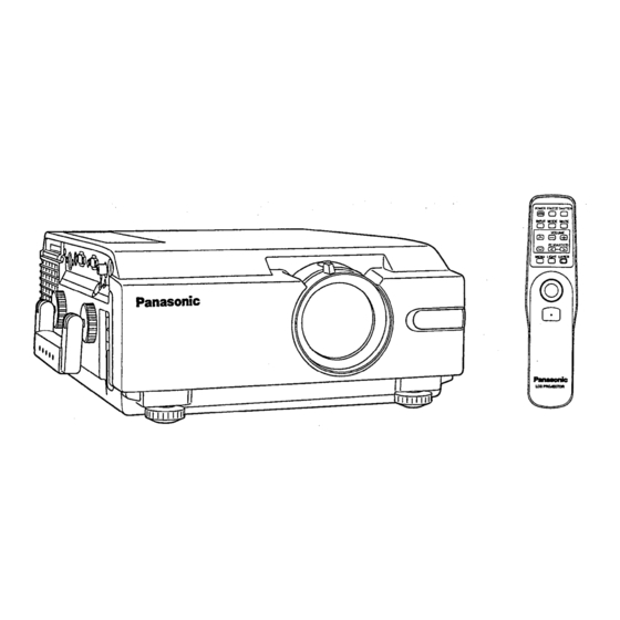 Panasonic PTL557U - LCD PROJECTOR Instrukcja obsługi