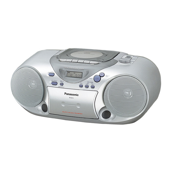 Panasonic RXD15 - RADIO CASSETTE W/CD Manual de Instruções