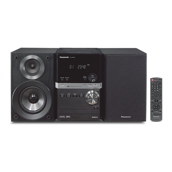 Panasonic SCPM38 - CD STEREO SYSTEM Руководство по эксплуатации