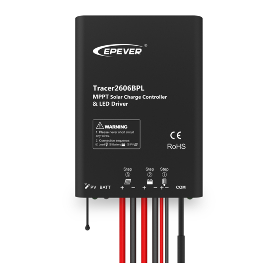 Epever Tracer2606BPL Hızlı Başlangıç Kılavuzu