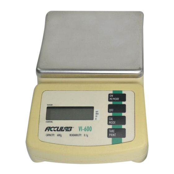 Acculab VI-1200 Manuale di istruzioni