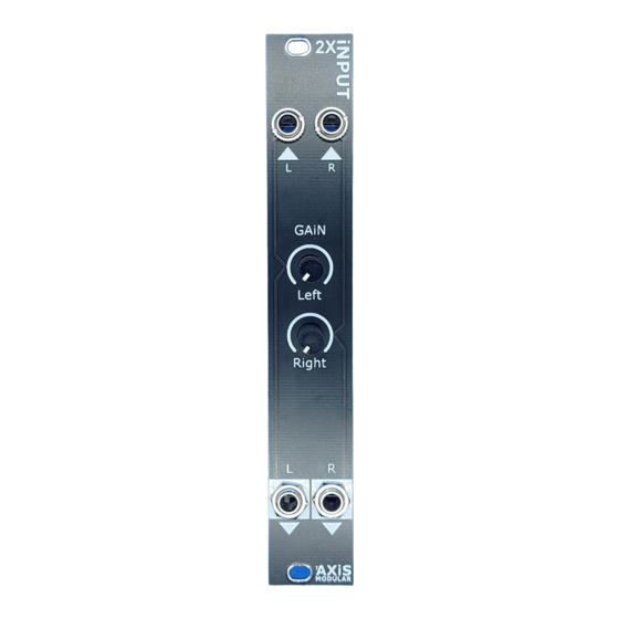 AXiS MODULAR 2XiNPUT Manual de operação