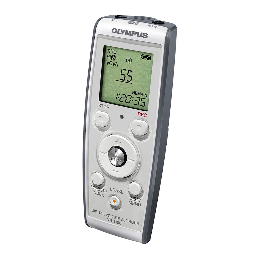 Olympus 141877 - VN 2100 64 MB Digital Voice Recorder Anleitung Handbuch