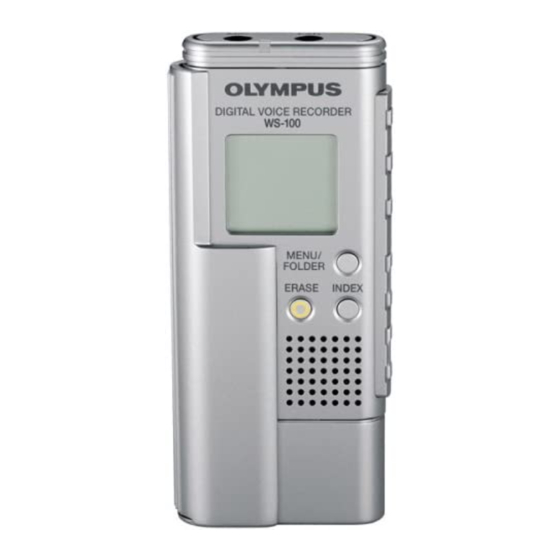 Olympus DIGITAL VOICE RECORDER WS-200S (İngilizce) Talimatlar