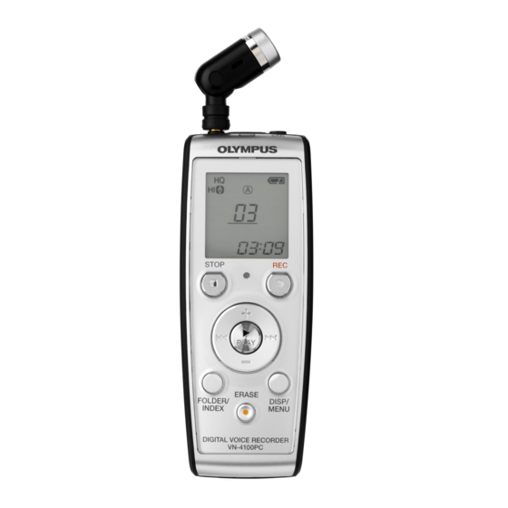 Olympus VN 4100 - 256 MB Digital Voice Recorder Instruções