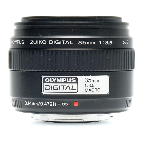 Olympus ZUIKO Digital 35mm f3.5 1:1 Macro Instructions