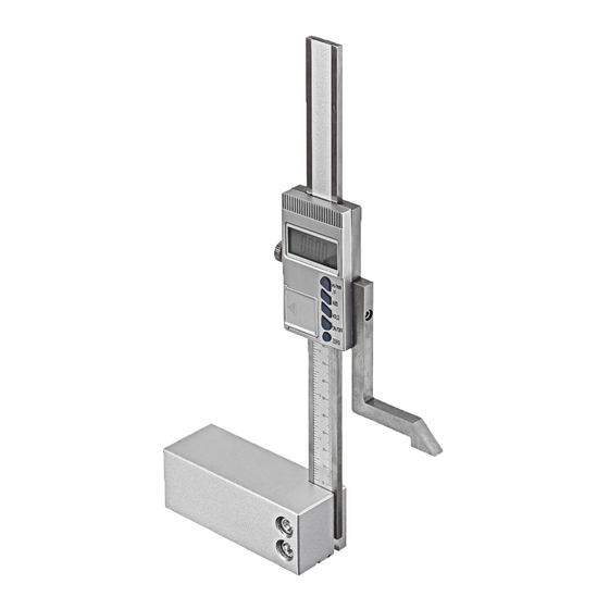 Axminster Digital Height Gauge Manual do utilizador