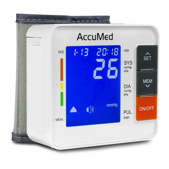 AccuMed ABP801 Manual de instrucciones