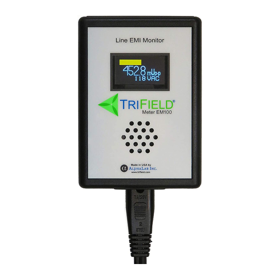 AlphaLab TriField EM100 Quick Start Manual