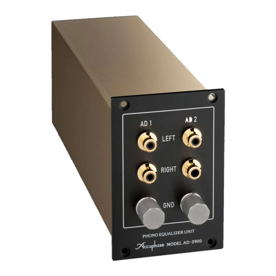 Accuphase AD-2900 Manuale di istruzioni