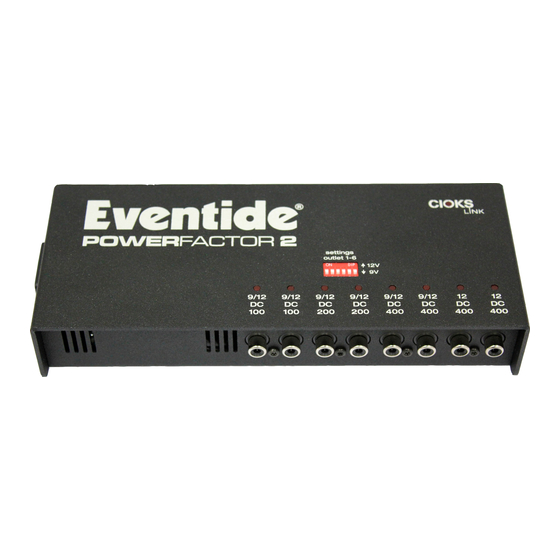 CIOKS Eventide PowerFactor 2 Manuale di avvio rapido