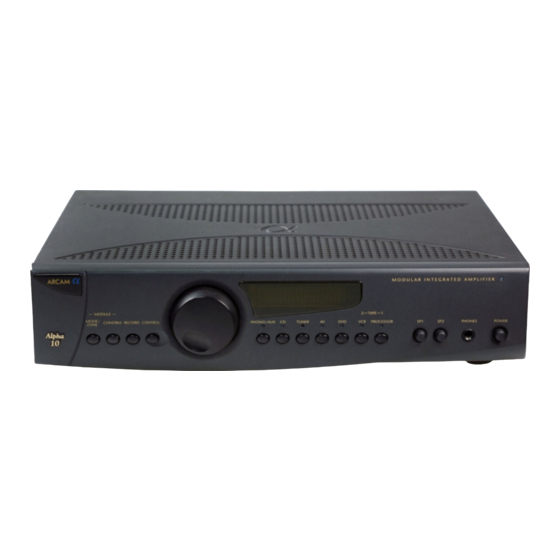 Arcam Alpha 10 Manual