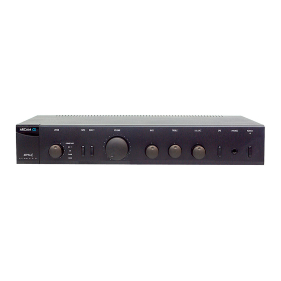 Arcam Alpha 6 Manual de servicio