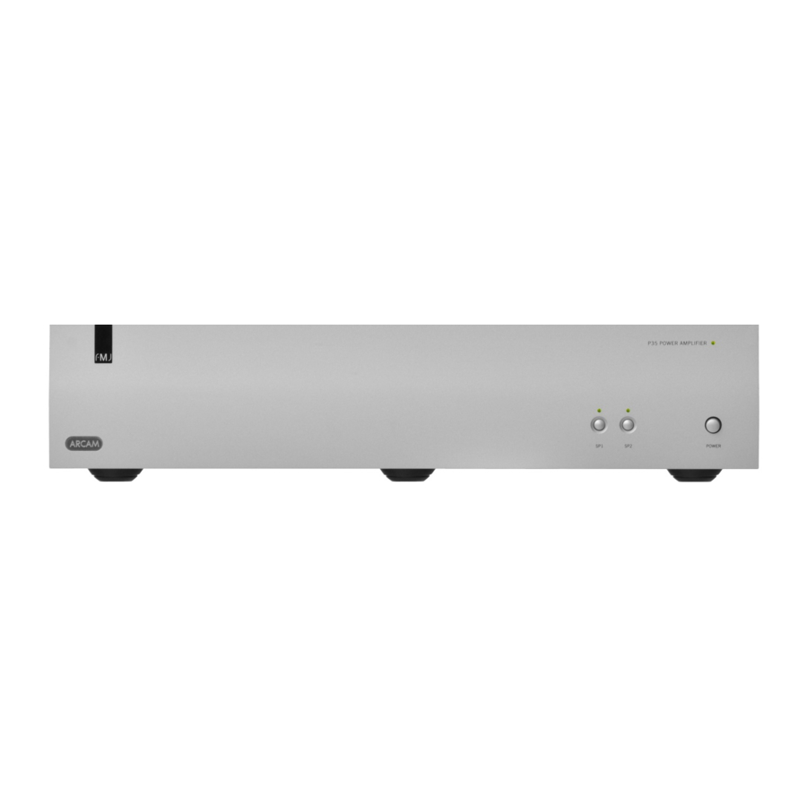 Arcam FMJ P35 Gebruikershandleiding