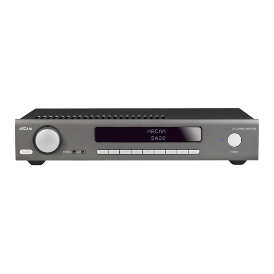 Arcam Integrated Amplifier Handboek