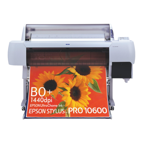 Epson 10600 - Stylus Pro Color Inkjet Printer Specification Sheet