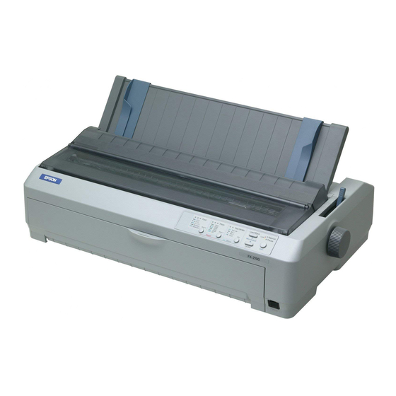 Epson 2090 - LQ B/W Dot-matrix Printer Manuale d'uso