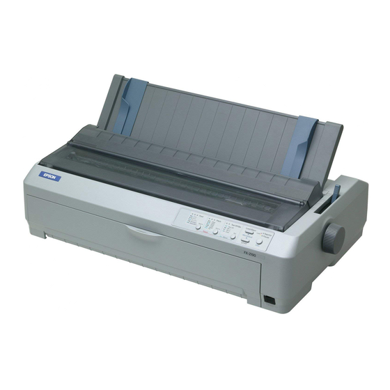 Epson 2190 - FX B/W Dot-matrix Printer Manual del usuario