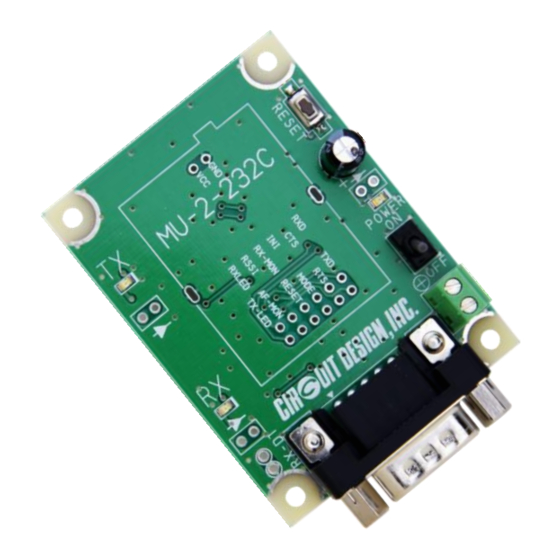 CIRCUIT DESIGN MU4-RS2IF Panduan Pengoperasian