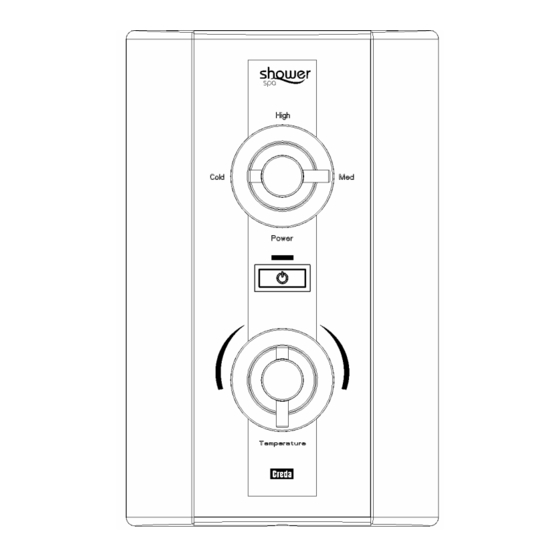Creda Shower SPA 설치 및 사용자 설명서