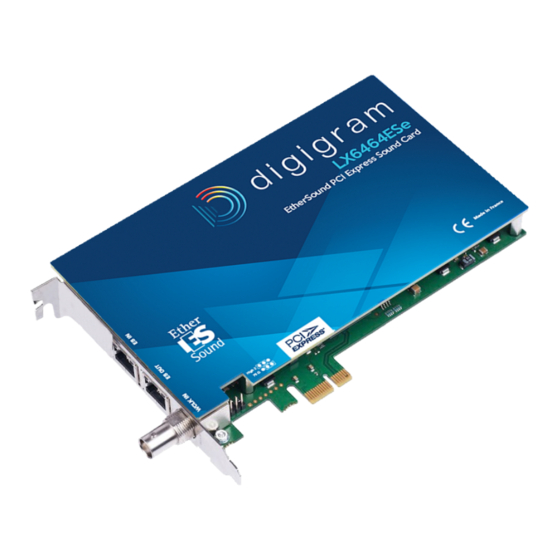 Digigram LX6464ESe Kullanıcı Kılavuzu