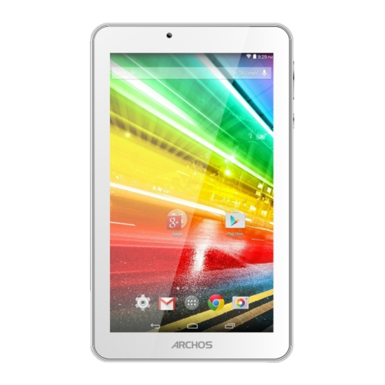 Archos 70 Platinum 3G Руководство