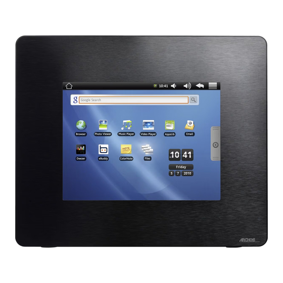 Archos 8 Home Tablet Hızlı Başlangıç Kılavuzu