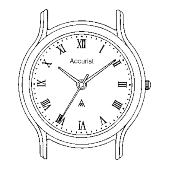 Accurist Watch Instrucciones de uso y procedimientos de ajuste