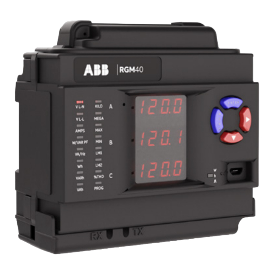 ABB RGM40 meter Quick Start Manual