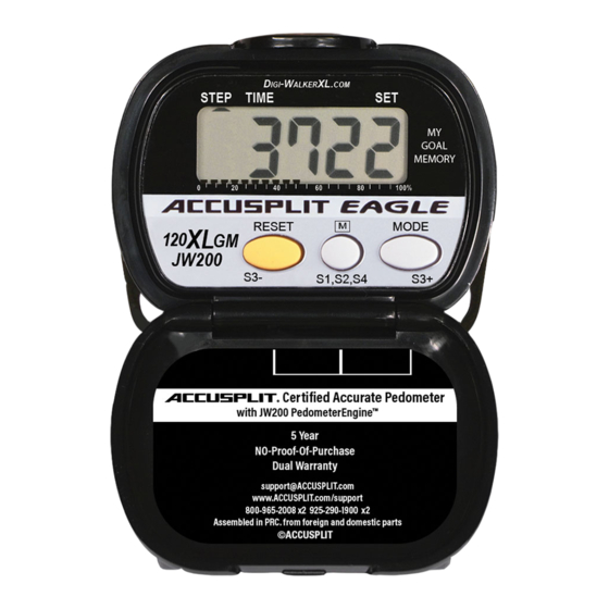 Accusplit EAGLE AE120XLGM Kullanım Talimatları