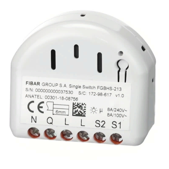 FIBARO FGBHS-213 Manual