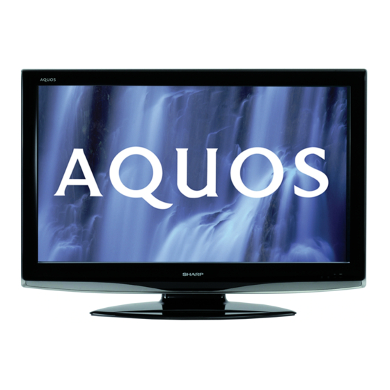 Sharp Aquos LC-32WT1E Betriebshandbuch