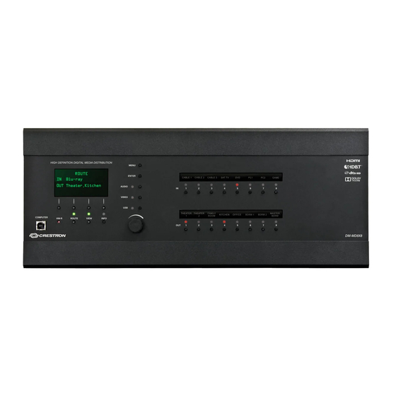 Crestron 8x8 DigitalMedia DM-MD8X8 Brosur