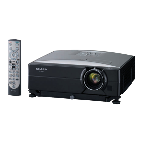 Sharp PG-C355W - Notevision WXGA LCD Projector Setup Manual