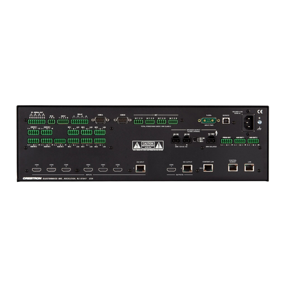 Crestron 4K DigitalMedia 3-Series Del Manual