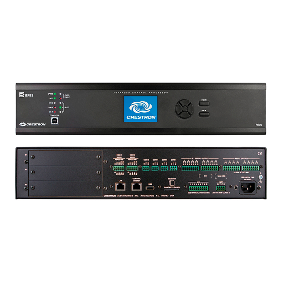 Crestron 3 Series クイックスタート