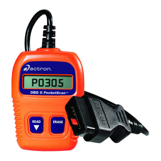 Actron OBD II PocketScan Code Reader CP9125 Manuale d'uso