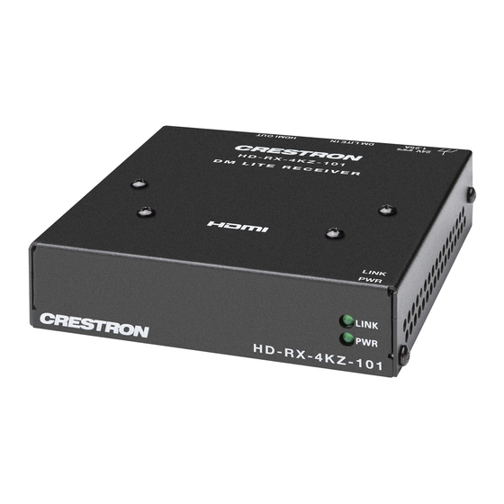 Crestron DM Lite HD-RX-4KZ-101 はじめに