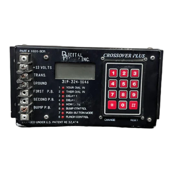 DIGITAL DELAY Crossover Plus SCR Petunjuk Manual