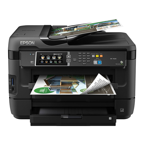 Epson WorkForce WF-7610 빠른 매뉴얼