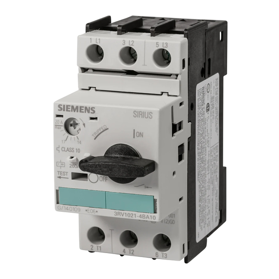 Siemens 3RV2917-1E Instrukcja obsługi