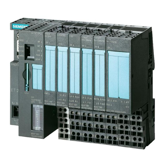 Siemens SIMATIC ET 200S Manual