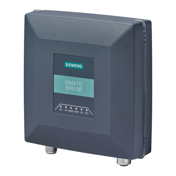 Siemens SIMATIC RF650R Pour commencer