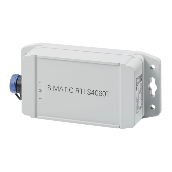 Siemens SIMATIC RTLS4060T Руководство по эксплуатации