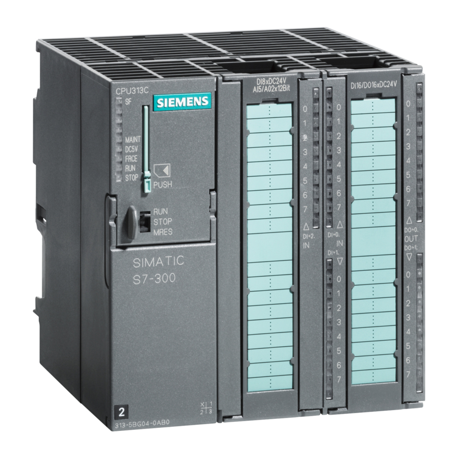 Siemens Simatic S7-300 운영 지침