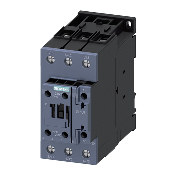 Siemens SIRIUS 3RH Series Instrukcja obsługi