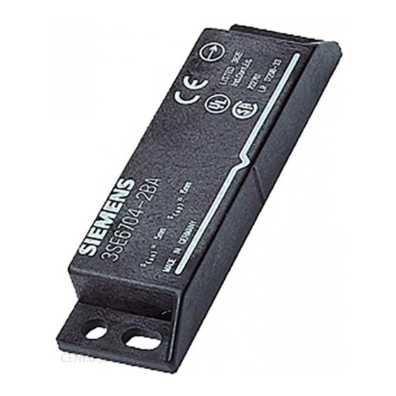 Siemens Sirius 3SE6605-2BA Series Instrukcja obsługi