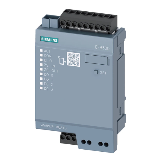 Siemens 3VA9987-0UA10 Instrukcja obsługi