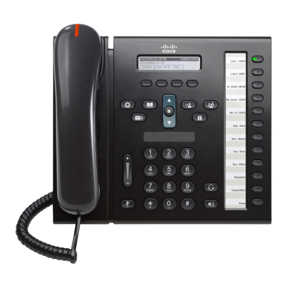 Cisco 6961 - Unified IP Phone Standard VoIP Manuel d'administration