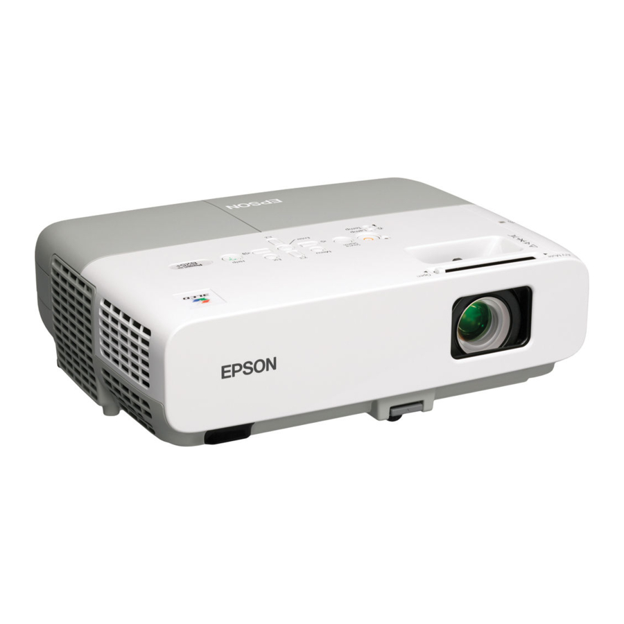 Epson 826W - PowerLite WXGA LCD Projector Boletim de apoio ao produto